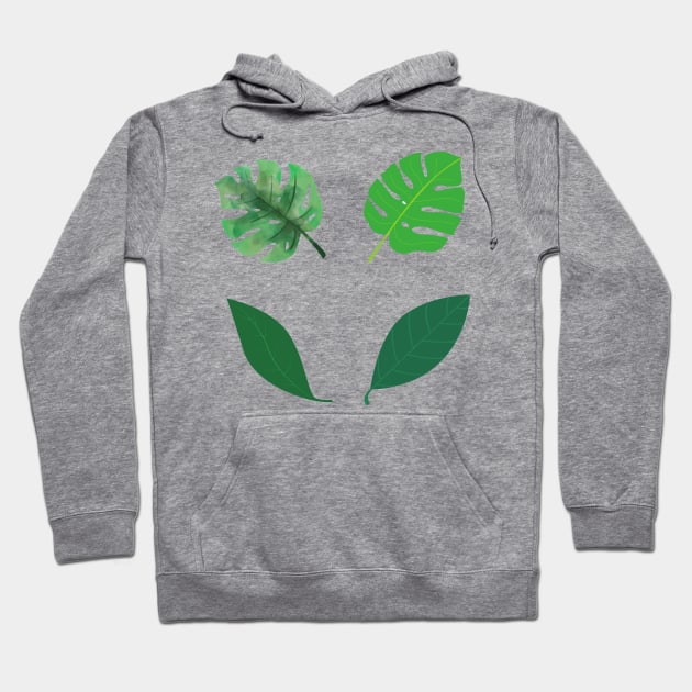 green leaves bundle design Hoodie by Artistic_st